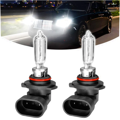 Hirificing 9005/HB3 Headlight Bulb 12V 55W Halogen Bulb, 2PCS Low Beam High Beam Fog Light Quartz Lamp Replacement, Car Xenon White Plug and Play Headlight Bulbs Driving Light Bulb