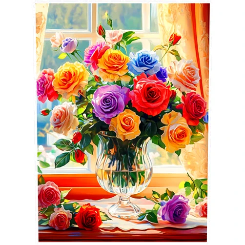 Jeacirio 500 Piece Puzzles for Adults, Flower Jigsaw Puzzle 500 Piece for Adults Kids Seniors, Recycled Cardboard Large Piece Puzzle 500, Family Puzzles Great Gift for Mom Dad Family Friends 20.5 x 15 in