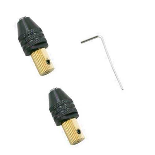 Ximimark 2Pcs 3.17mm Electric Motor Shaft Mini Chuck Fixture Clamp Drill Chuck Adapter 0.5mm-3.2mm Drill Bit Micro Chuck Fixing Device