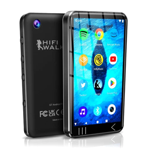 HIFI WALKER G7 MP3 Player with Bluetooth and WIFI- MP3 Player with Spotify and Camera, Android MP3 Player, Touchscreen 80GB MP4 Music Player with Speaker,Support Pandora, Youtube, Apple Music, Audible