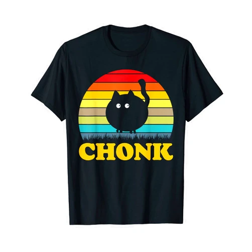 Funny Cat Shirt Chonk Vintage Funny Cat Shirt Chonk Men Women Kids T-Shirt