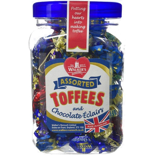Walkers' Nonsuch WALKERS NONSUCH Assorted Toffees and Chocolate Eclairs (1 pound jar)