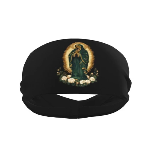SwpWab Our Lady of Guadalupe Saint Virgin Mary Religious House Multifunctional Headband Unisex Quick-Drying Sports Sweatbands Workout Wristbands