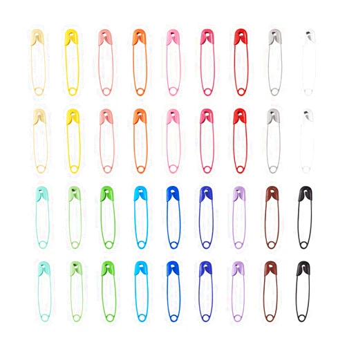Craftdady 180Pcs 18 Colors Safety Pins 30mm Metal Clothing Trimming Fastening Clip Pin Needles for Sewing Quilting Craft Home Office Use Jewelry Making