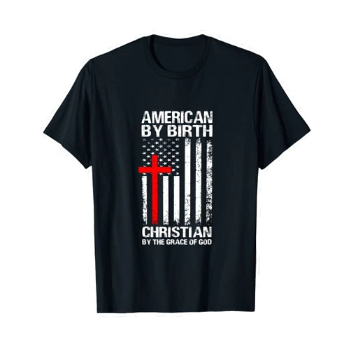 American Christian Religious Faith American Flag Cross Patriotic Religious Christian USA Faith T-Shirt