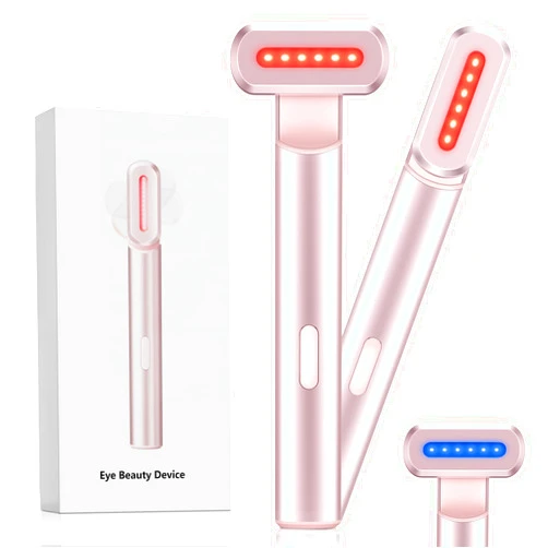 Londxin 4-in-1 Light-Therapy-Wand,Red Light Therapy for Face and Neck - Microcurrent Facial Device for Anti-Aging - Face & Eye Massager Skincare (2 Colors led light)