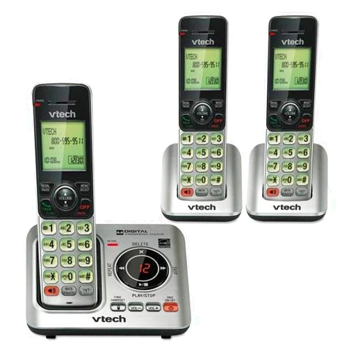 VTech CS66293 CS6629-3 Cordless Digital Answering System, Base and 2 Additional Handsets