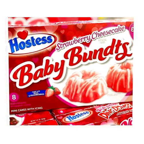 Generic hostess Baby Bundts | Strawberry Cheesecake | 1 Pack | Box of 8 (8 Total Cakes),1.0 Ounce (Pack of 8)