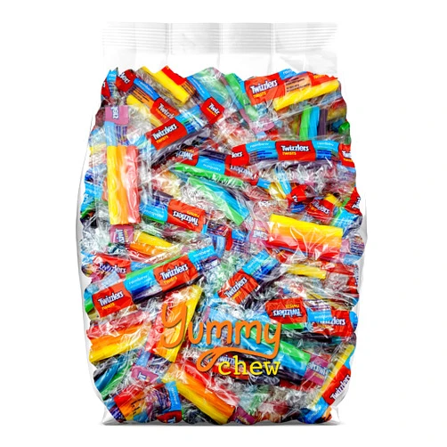 Yummy Chew Twizzlers Twists Rainbow Fruit Flavored Fun Size Chewy Candy, Individually Wrapped, Bulk Pack – 2lbs.