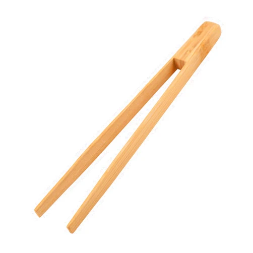 YUC Toaster tongs, toast tongs, Made of pure natural bamboo, no paint coating, strong grip (1pcs)
