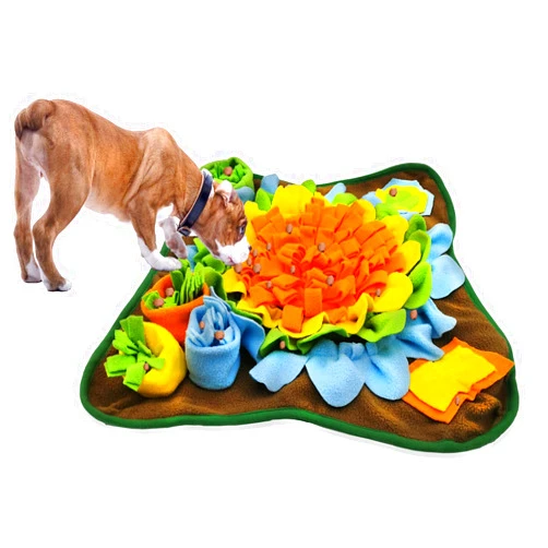 Alibuy Dogs Snuffle Mat Pet Feeding Mats Puppy Sniffing Pad,Cat Doggies Interactive Puzzle Toys for Multiple Breeds Encourages Natural Foraging Skills,Training and Stress Release (Orange)