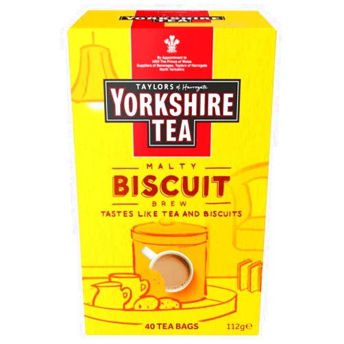 Yorkshire Tea Taylors of Harrogate Biscuit Brew Yorkshire 40 Tea Bags, 112 g (Packaging may vary)