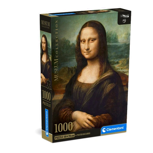Clementoni - Museum Collection Leonardo, Gioconda-1000 Pieces-Puzzle, Entertainment for Adults-Made in Italy, 39708