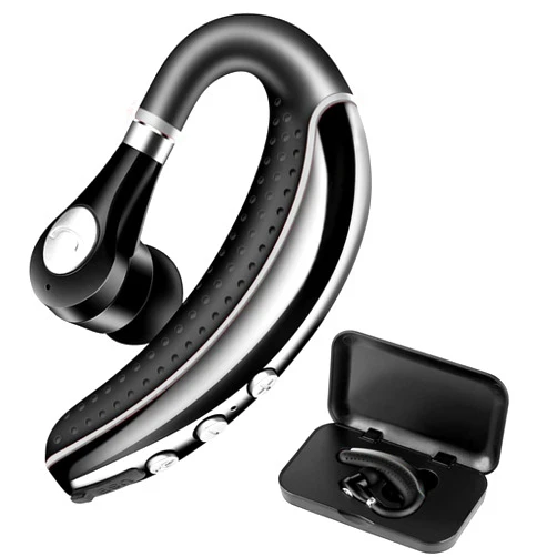 OPINAY Bluetooth Headset,Wireless V5.0 Business Bluetooth Earpiece in Ear Lightweight Sweatproof Earphones with Mic Work for Cell Phones for Office/Workout/Driving Grey