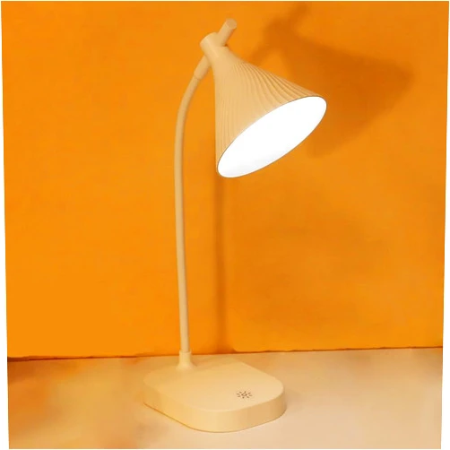 Chaotack Metal Small White LED Desk Lamp, Dimmable Desk Lamps for Home Office Study Room Desks Bedroom Bedside Table Lamp