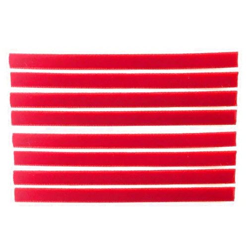 Cap collectibles 8-Pack Replacement VPI Strips Velvet/Felt 3M Adhesive Okki Nokki + VPi Machine LP Vinyl Record Album Cleaning Strip Set (Quantity of 8) / Cleaner Records (Red)
