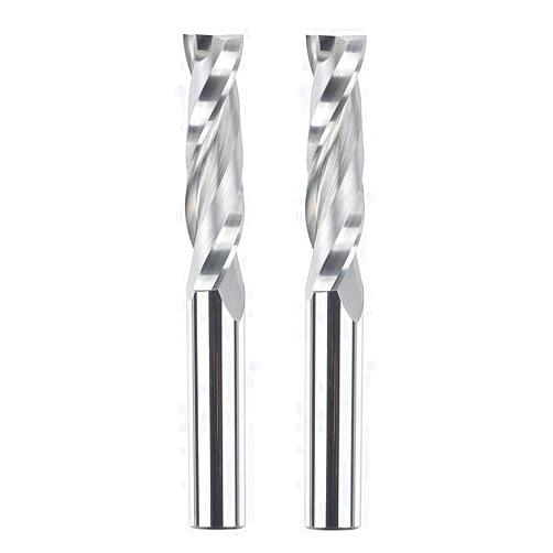 SpeTool 2PCS Up Cut Spiral Router Bits 1/2 Shank, Extra Long 4 Inch with 1/2 Inch Cutting Diamter, Carbide CNC Router Bits Set for Cutting Wood Mortises
