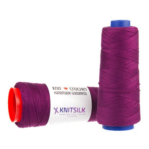 Knitsilk Pure Silk Viscose Blend Yarn in Cones - Knit, Crochet, Weave, Tatting, Jewelry, Crafts (8 Ply - 160 Yards, Pack of 1) (Wine)