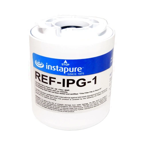 Instapure USA Made GE® MWF Compatible Filter by Instapure NSF/ANSI P473, 401,372, 53, 43 & CA B483.1 Certified for PFOA/PFOS, Pharmaceuticals & More! Instapure REF-IPG-1 ULTRA filter fits GE® MWF, GWF, MWFA