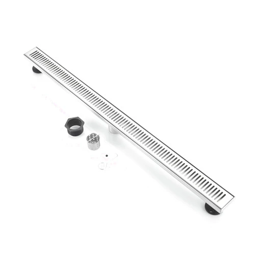 BOANN 304 Stainless Steel Rectangular Linear Shower Floor Drain (40 in, Nickel)