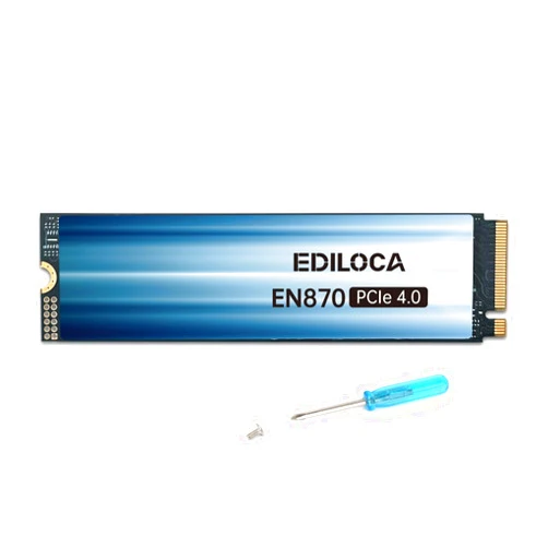 Ediloca EN870 SSD 1TB PCIe Gen4, Up to 7300MB/s, 3D TLC NAND Flash, NVMe M.2 2280, Dynamic SLC Cache, Internal Solid State Drive, Compatible with PS5 and PC