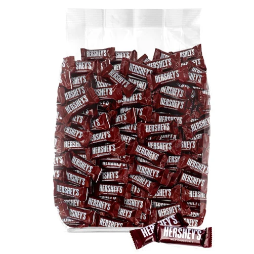 Buha Sweets Hershey Milk Chocolate Bars Snack Size - 35 Count Mini Individually Wrapped Chocolate Candy Bars For Smores, Party Bags, Back To School Snacks & Office Treats