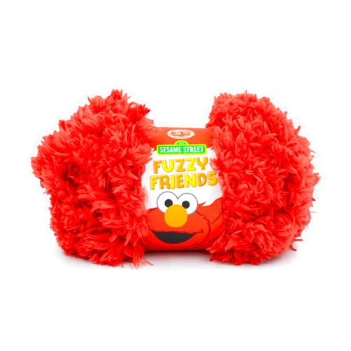Lion Brand Yarn Sesame Street Fuzzy Friends, Elmo Red