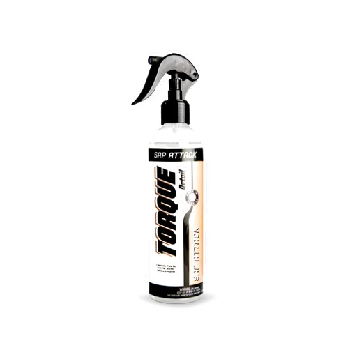 Torque Detail Sap Attack 8oz - Removes Tree Sap, Tar, Gum, Sticker Residue & Asphalt - Sap, Tar, Adhesive, Sticker Remover For Cars