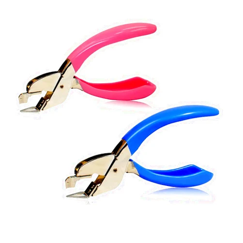 Phoenixo Staple Removers-Staple Puller,Staple Removal Tool for School Office Family' Paper Work,Hand-held Nail Lifter Without Paper Damage(Blue & Pink)
