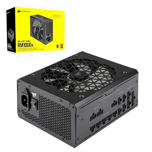 Corsair RM1000x Shift Fully Modular ATX Power Supply - Modular Side Interface - ATX 3.0 & PCIe 5.0 Compliant - Zero RPM Fan Mode - 105°C-Rated Capacitors - 80 Plus Gold Efficiency - Black
