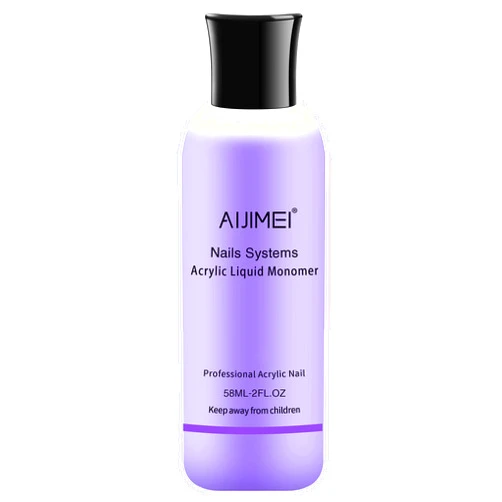 AIJIMEI Acrylic Monomer Acrylic Liquid 58ml 2OZ Acrylic Liquid Monomer For Acrylic Powder Acrylic Nail Liquid Monomer For Acrylic Nails Powders & Liquids Acrylic Nail Powder And Liquid