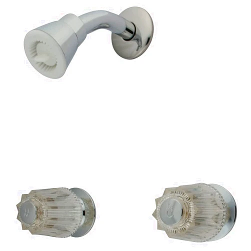 Kingston Brass KF114C Americana 8-Inch Twin Acrylic Handles Center Tub and Shower Valve without Spout, Polished Chrome