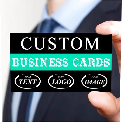 Inkera Custom Business Cards, Personalized Business Cards for Small Business 300gsm Matte Paper Front & Back Sides Printed with any logo and text