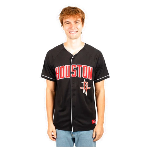 Ultra Game NBA Men's Mesh Button Down Baseball T-Shirt