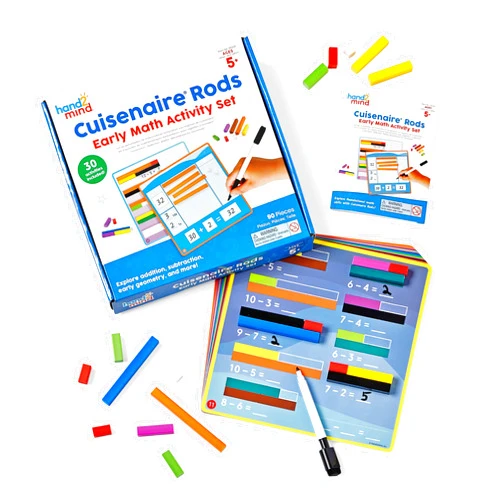 hand2mind Cuisenaire Rods: Early Math Activity Set – Teaching Fraction Bars, Montessori Math Manipulatives, Math Teacher Must Haves Elementary, Kindergarten Homeschool Supplies
