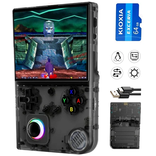 Aivuidbs RG40XX V Handheld Game Console RG 40XXV 4.0'' IPS Screen with 64G TF Card Pre-Installed 5223 Games Supports 5G WiFi 4.2 Bluetooth Online Fighting,Streaming and HDMI Retro Emulator RG40XX