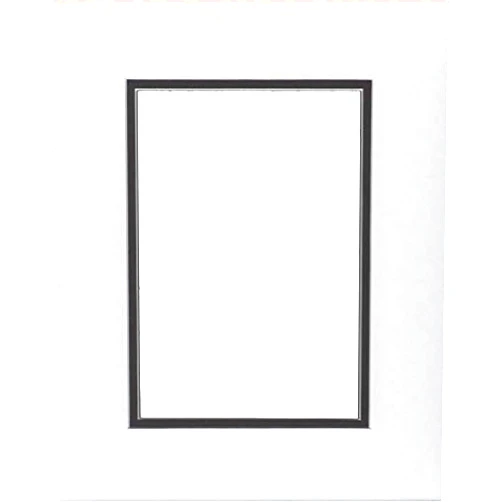 Woodburn's Stencil Shop Pack of (2) 22x28 Double Acid Free White Core Picture Mats Cut for 18x24 Pictures in White and Black