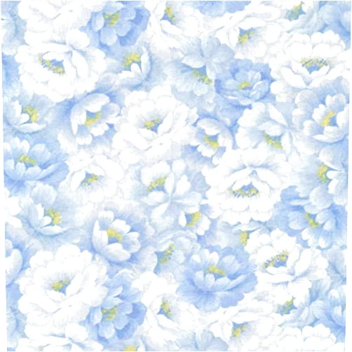 Fabri Quilt Inc Bristol Packed Roses Light Blue Premium Quality 100% Cotton Sold by The Yard.