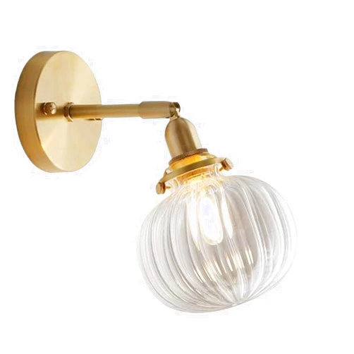 RUVOO Wall Light Wall Sconce Wall Lamp Simple Glass Shade Wall Lamp E27 Industrial Wall Sconce Night Lighting for Living Room Hallway Bathroom Wall Lights Wall Sconces