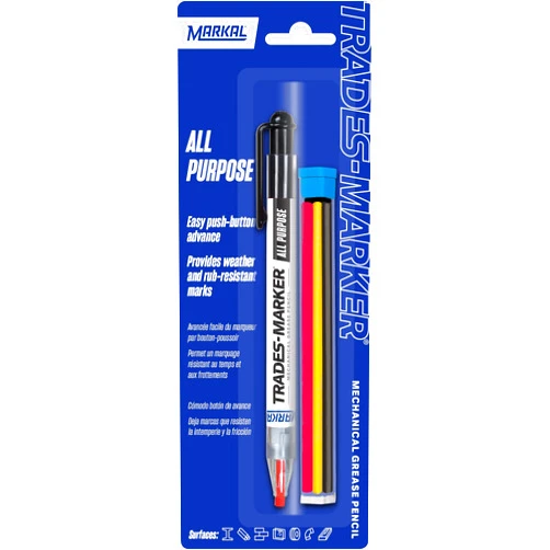 Markal 96000 Trades Marker 5 Assorted Colors and Holder, STARTER PACK (5 Refills)