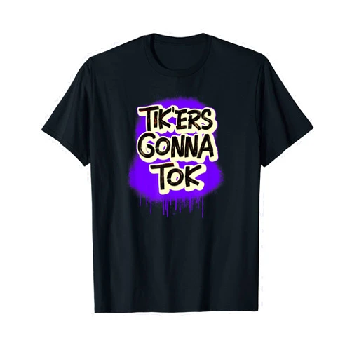 Wrinkled Hippie Tik'ers Gonna Tok Funny Social Meme T-Shirt