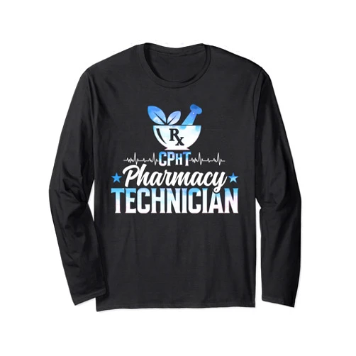 Pharmacist Gifts Shirt for Women Men Co. Pharmacy Tech CPhT Pharmacist Certified Pharmacy Technician Long Sleeve T-Shirt