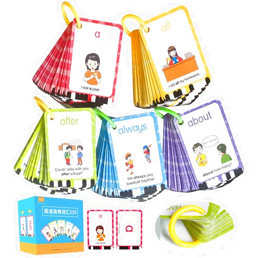 Brand: Lachilly Lachilly 220 Sight Words Flashcards, Comprehensive Language Learning Tool, 5 Levels High Frequency Words, Ideal for Kindergarten to 1st Grade, Autism Learning Materials, Vocabulary Building, Style B