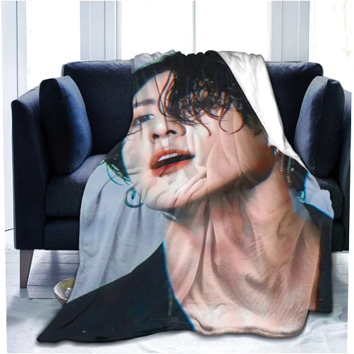 KWESPOYD Jungkook Jeon Jung Kook Soft and Comfortable Warm Throw Blanket Beach Blanket Picnic Blanket Fleece Blankets for Sofa,Office Bed car Camp Couch (50