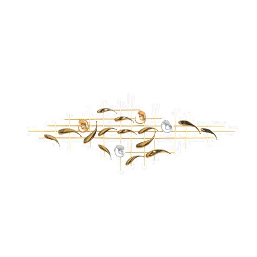 GZPFDQ Modern Wall Art Decor, Wrought Iron Handcraft Fish Decoration, Metal Abstract Fish Wall Sculpture Art Hanging Ornament,for Living Room,Bedroom,Dining Room,Cafes,Hotels (Color : A)