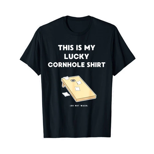 Funny Lucky Cornhole Shirts Co. Funny Lucky Cornhole T-Shirt | Corn Hole Xmas Gift Ideas