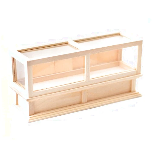 Melody Jane Dolls Houses Melody Jane Dollhouse Bare Wood Double Display Case Store Counter Shop Fitting Furniture