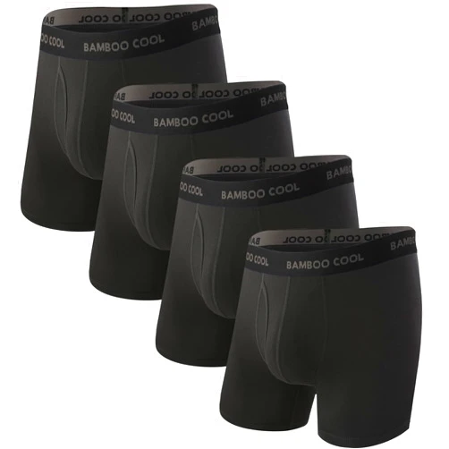 BAMBOO COOL Men’s Underwear Boxer Briefs Soft Comfortable Underwear Boxer Briefs for Men (4 Pack or 7 Pack)