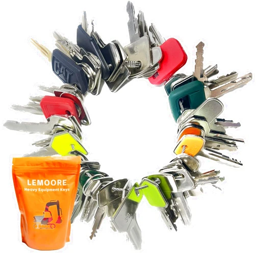 LEMOORE 55 Full Range Non-Duplicated Master Construction Original Equipment Keys for Hyster JLG Yanmar Takeuchi JD CAT Sany Daewoo Takeuchi Hyster Toyota Kubota Komatsu Case New Holland Volvo Hyundai