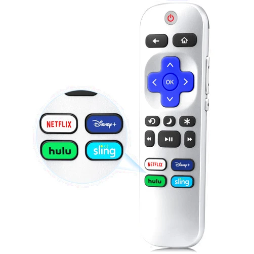 Weitov Replacement for Roku-TV-Remote-Control Compatible with TCL/Onn/Hisense/Philips/Westinghouse/Sharp Element Roku TVs